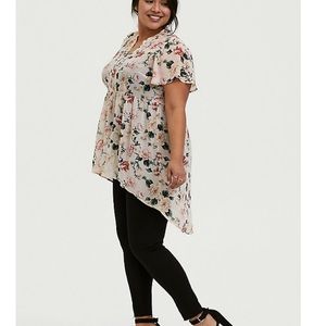 Lexie Light Pink Floral Chiffon Hi-Lo Babydoll